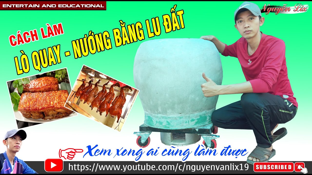 Cách làm lò quay heo gà vịt bằng lu đất tại nhà đơn giản | @Nguyễn Lix