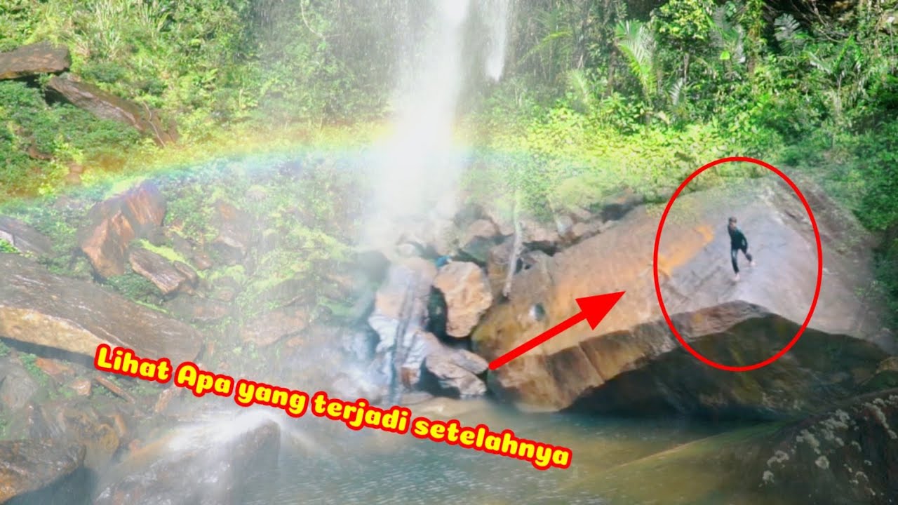Menggapai Pelangi di Pemandian Para Putri | Genggam Pelangi Air terjun Silaklak | drone view | 4k
