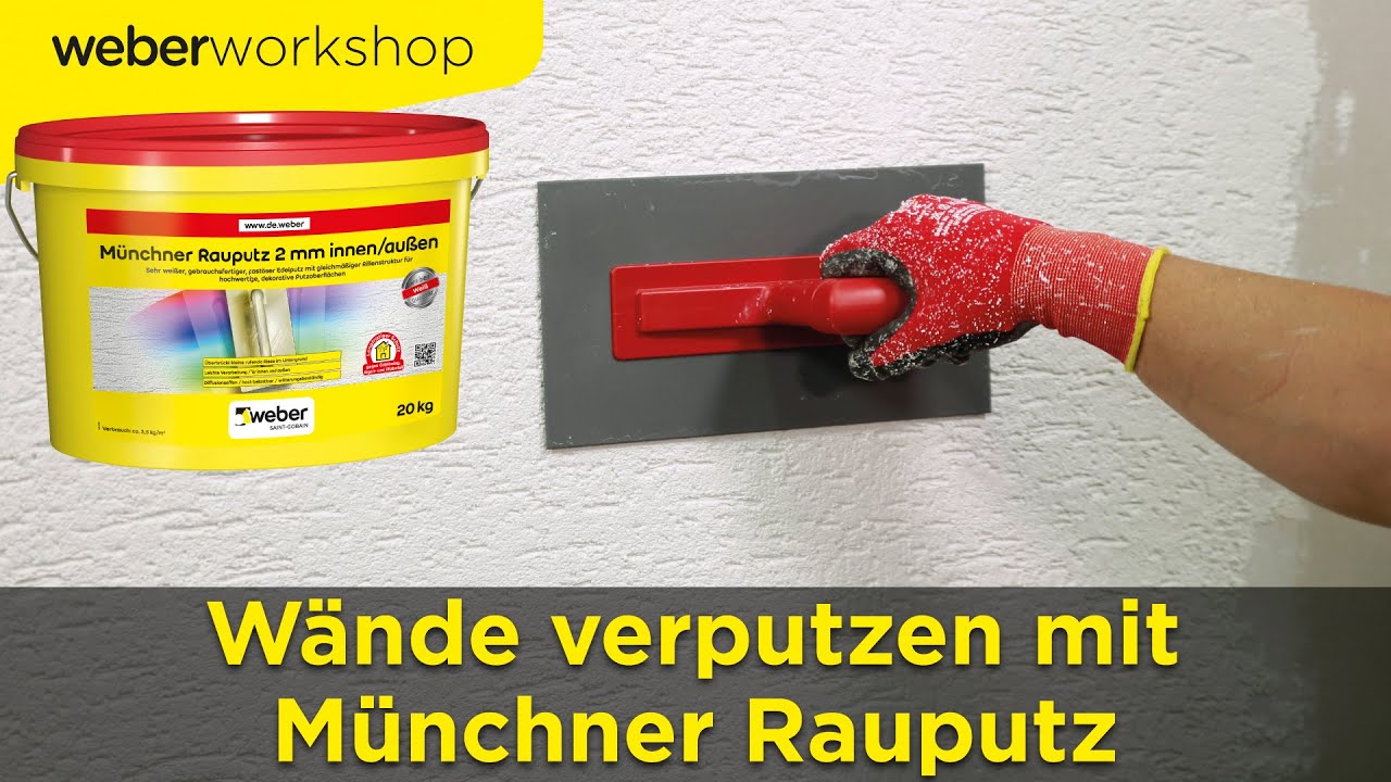 Wand mit Münchner Rauputz verputzen | WeberWorkshop