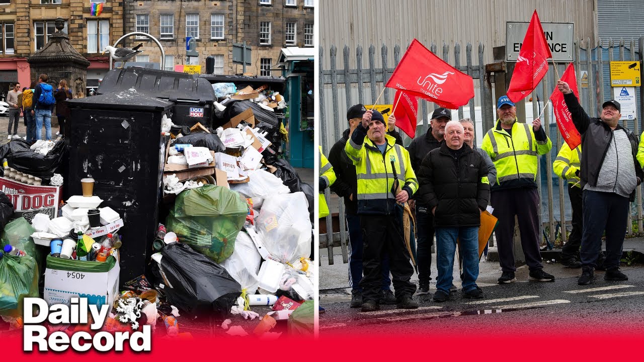 Bin workers strike action rolled out in other council areas after causing chaos in Edinburgh