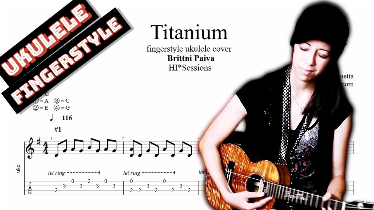 Titanium ukulele TAB - fingerstyle ukulele tabs (PDF + Guitar Pro)