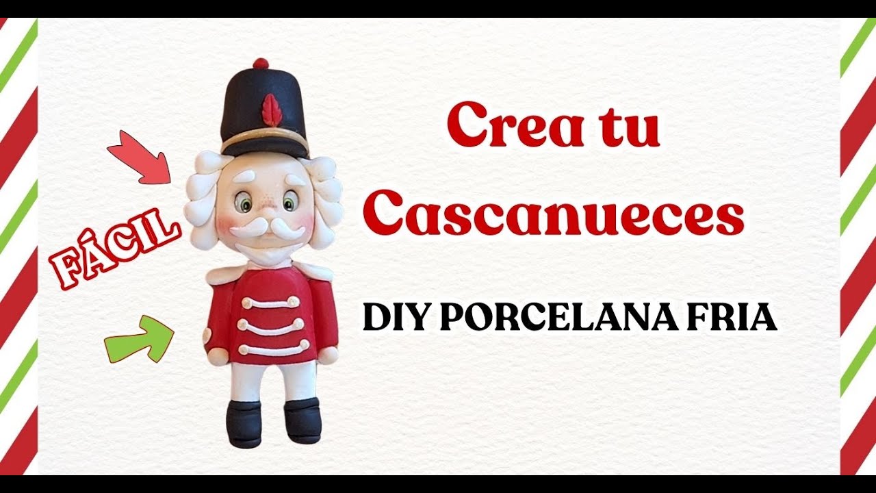 🎄Cómo hacer un CASCANUECES de Porcelana Fría Paso a Paso | DIY Fácil para Principiantes