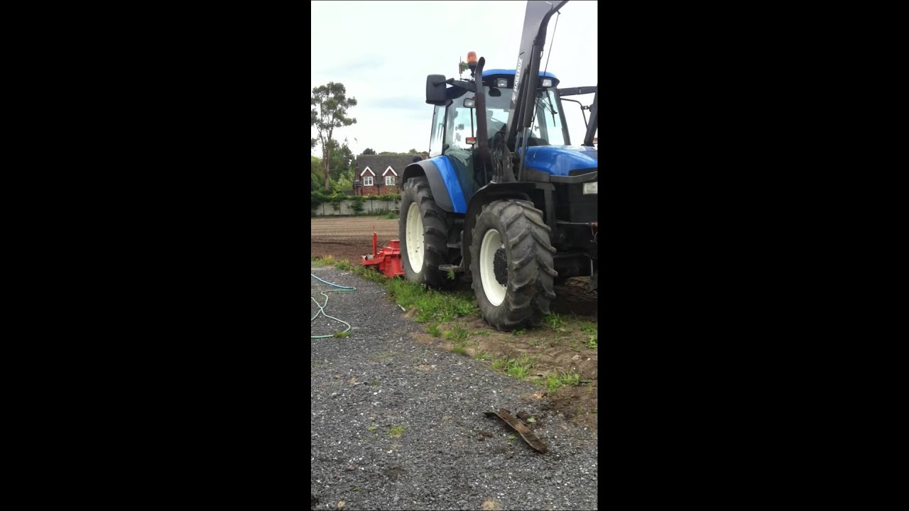 Preparing the ground using a 'Blec' stone burier