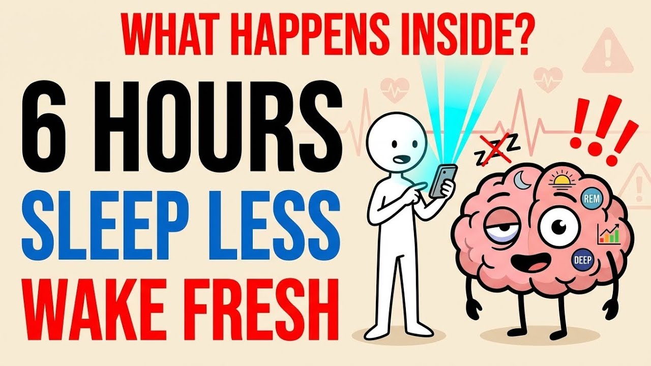 How to Sleep LESS Hours and Wake Up FRESH (Science-Backed)#health #sleep #scienceexplained #science