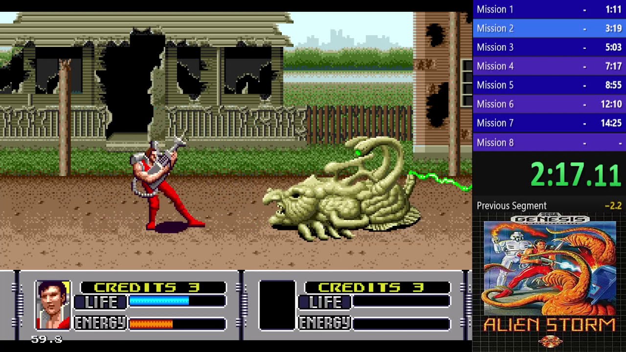 [World Record] Alien Storm - Genesis (Normal) in 18:03