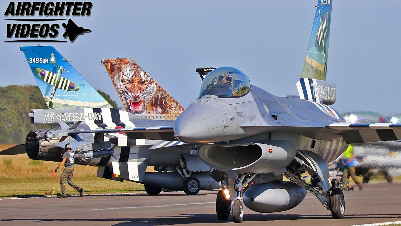 D-Day formation F-16's & C-130 | Belgian Air Force | Kleine Brogel