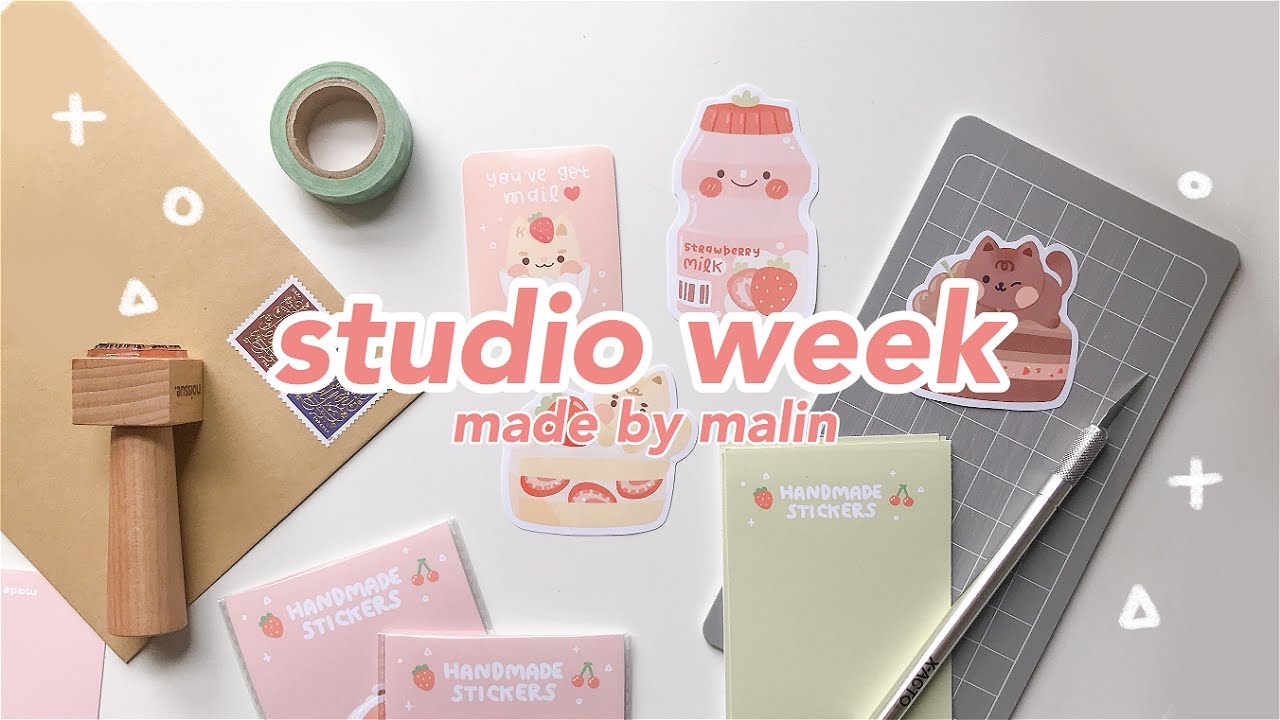 STUDIO WEEK 📦 Etsy shop launch, printing, cutting, and packaging orders!!!💌