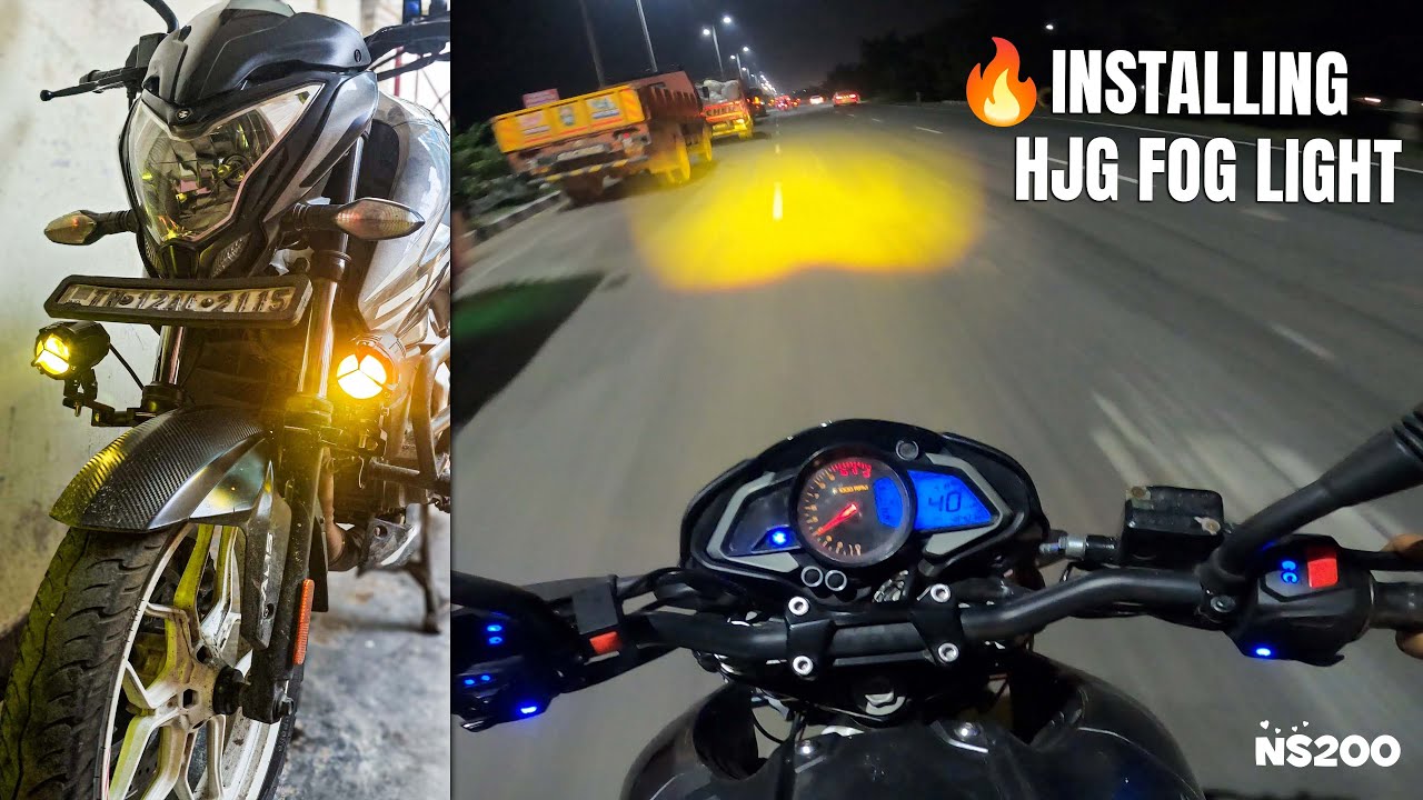 Установка противотуманных фар HJG 🔥 на NS200 | Лучшие противотуманные фары с двухцветной подсветк...