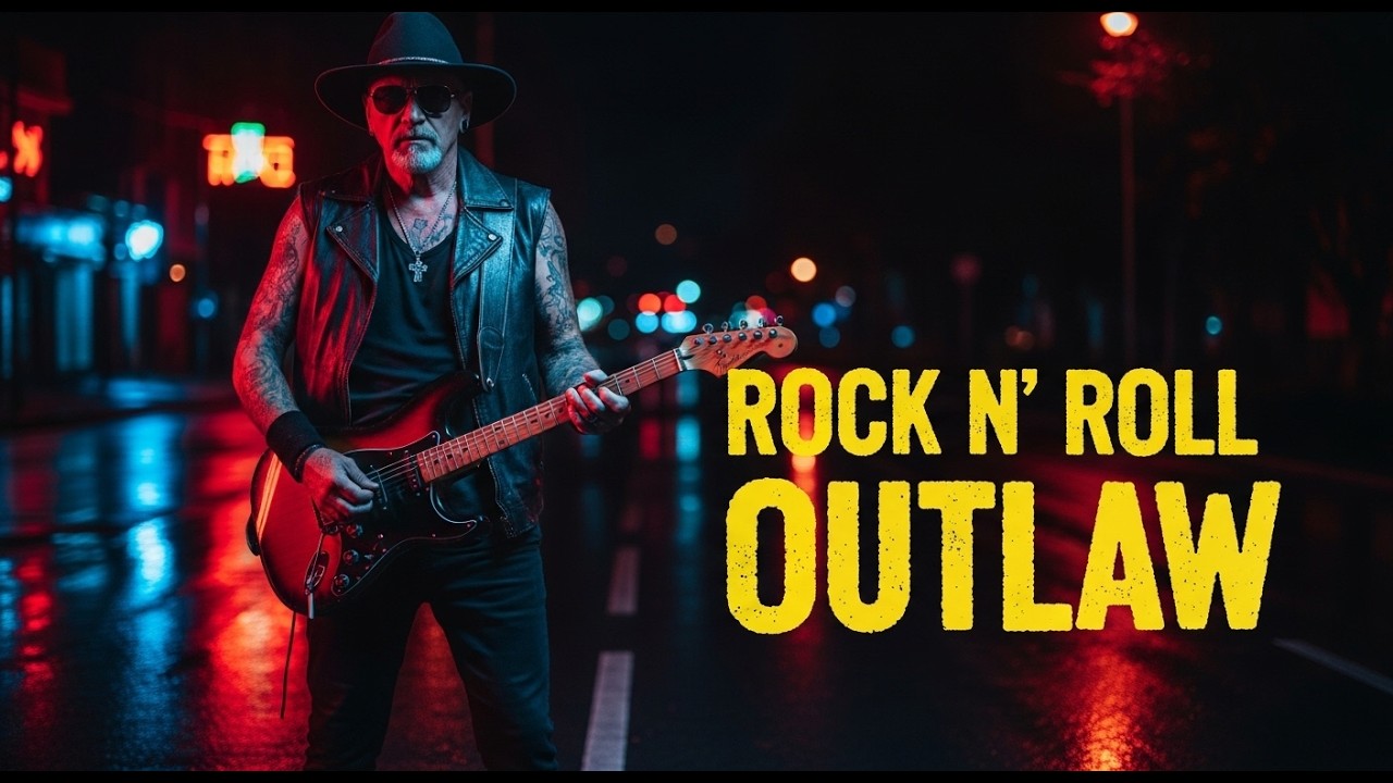 Neon Nights & Dangerous Guitar Solos #NeonRock #GuitarSolo #OutlawLegend