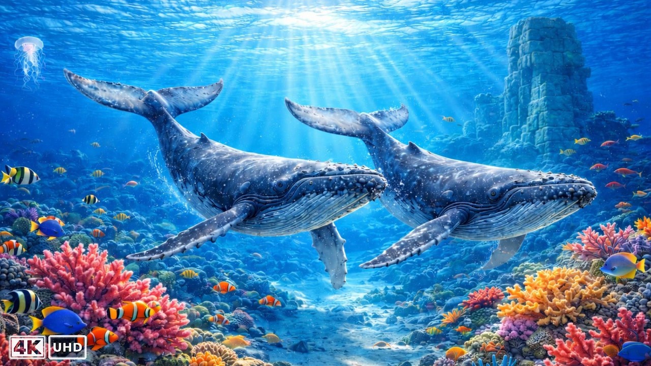 Deep Sea Serenity | Humpback Whales | 1 Hour Sleep & Relaxation Music