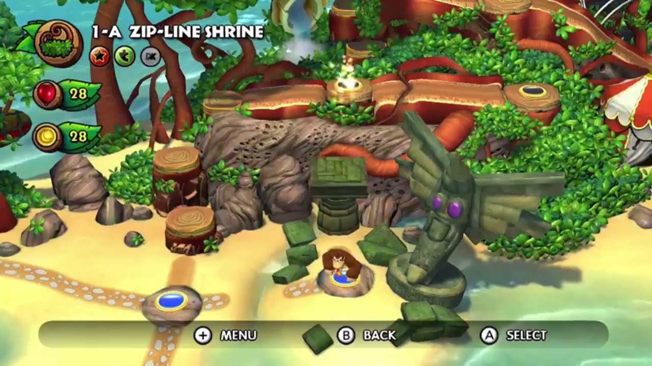 Donkey Kong Country: Tropical Freeze | 1-A Zip Line Shrine