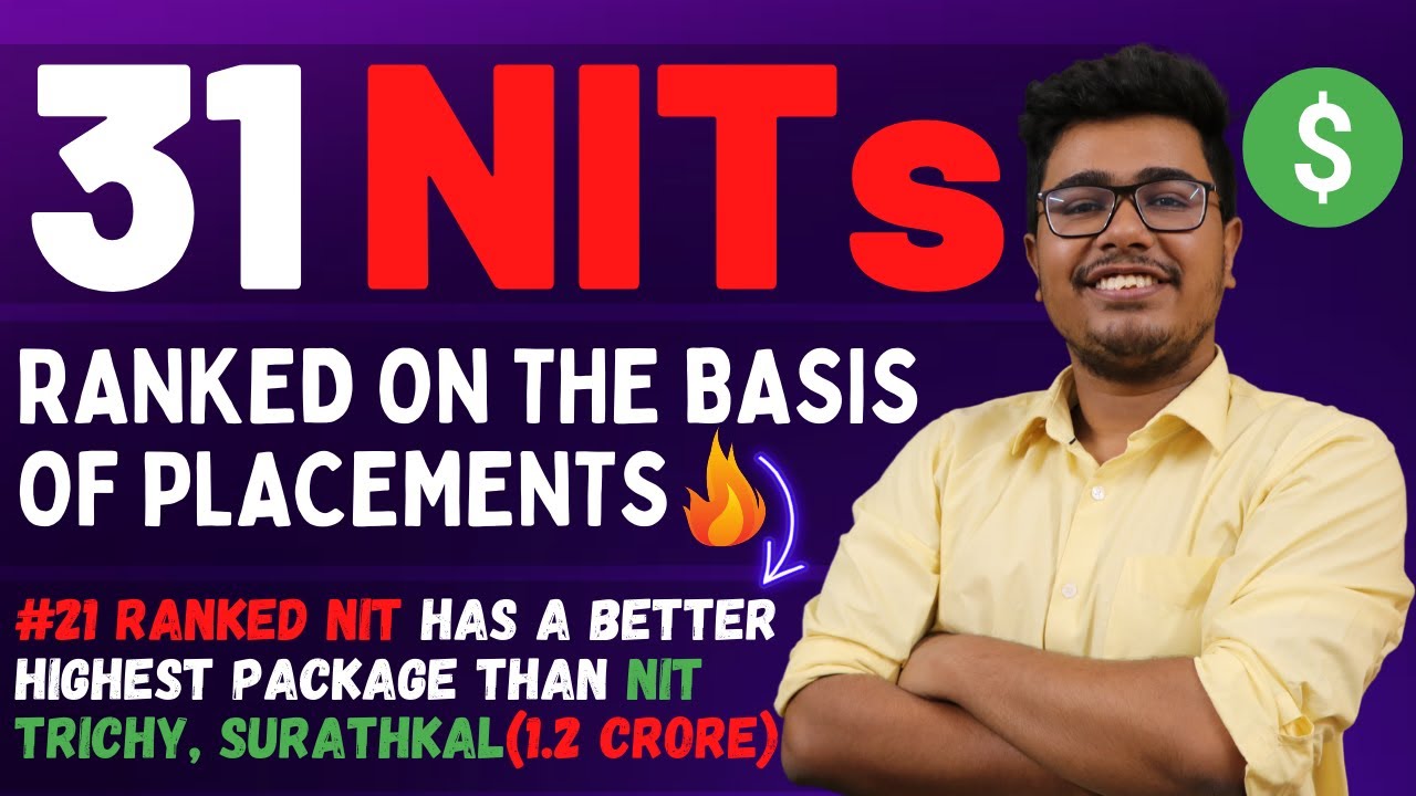 31 NITs of India : Placement Wise Ranking 🔥 | Some average NITs have 50+ LPA Package too 😱🤯