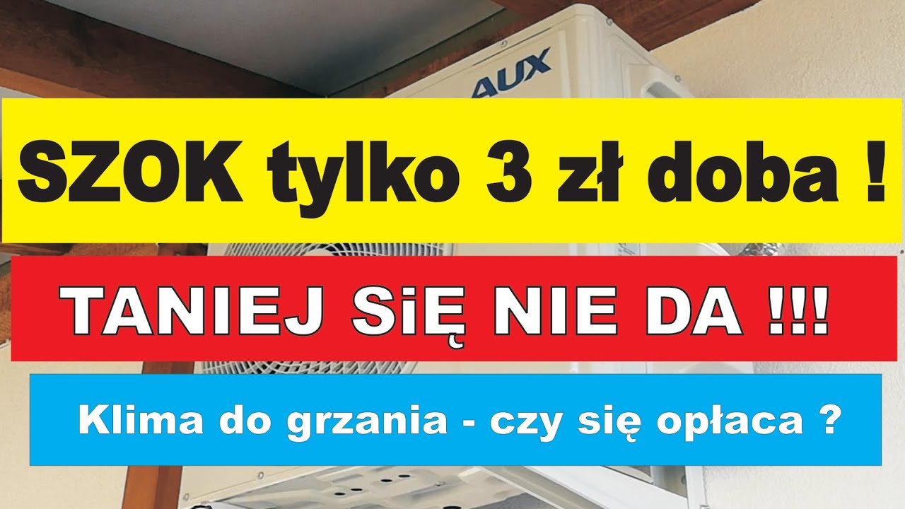 SZOK Klima do grzania pobiera 4 kWh na dobę - zużycie prądu, jak mocno nagrzewa, czy się opłaca?