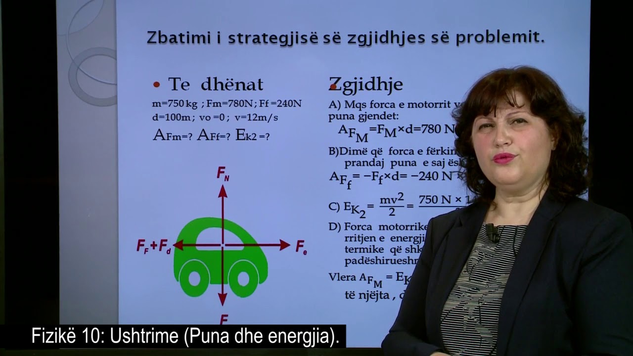 Fizikë 10: - Ushtrime: Puna dhe energjia