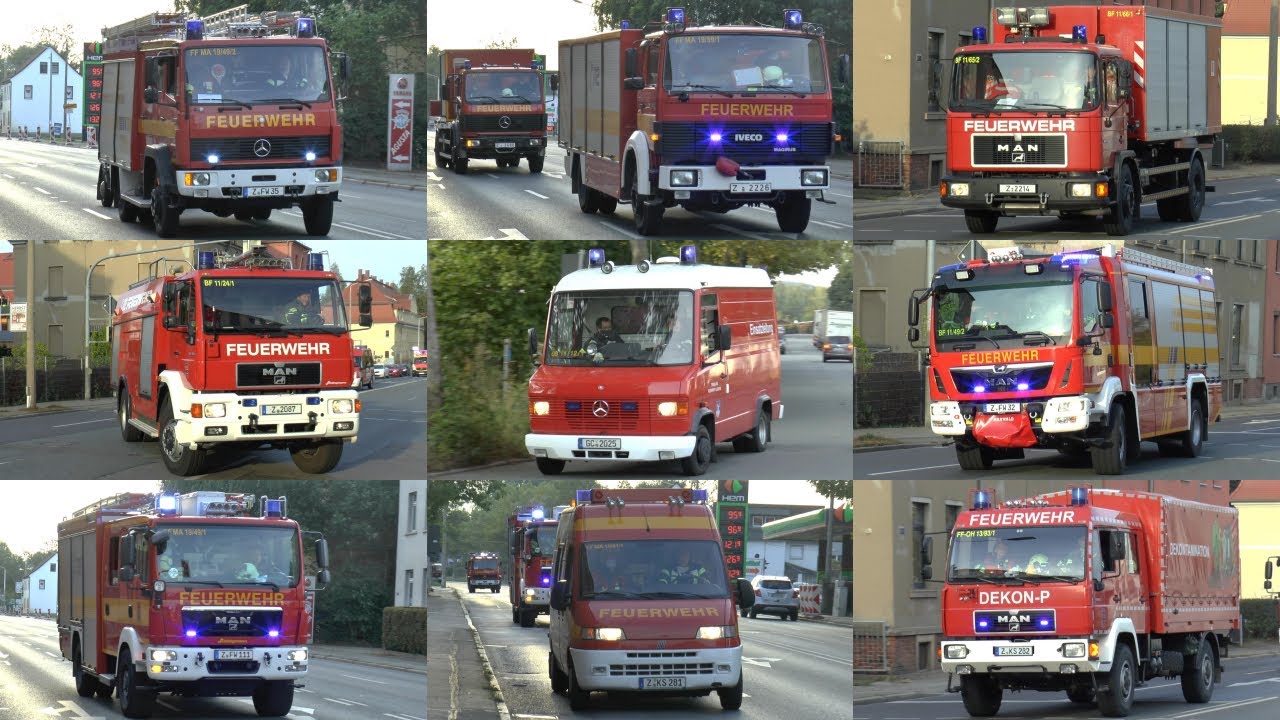 [CHEMIKALIENAUSTRITT] GEFAHRGUTEINSATZ IN ZWICKAU - EINSATZFAHRTEN VON BF, FF und RD