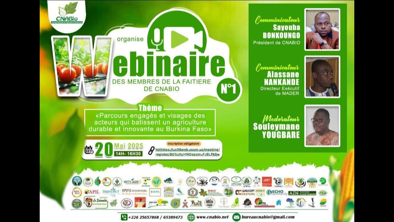 Direct APEDR: Webinaire CNABio et mise en lumière des acteurs de l'agroécologie - APEDR BURKINA