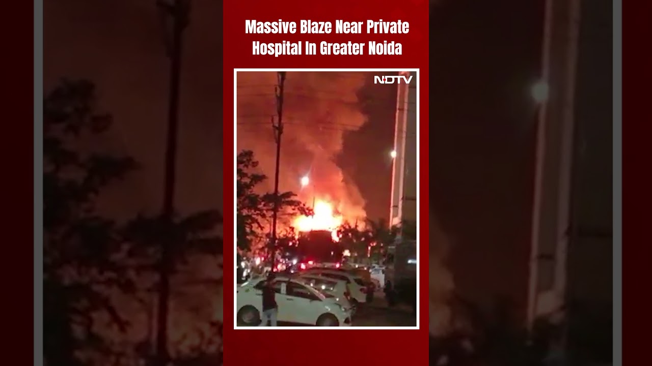 Greater Noida Fire | Massive Blaze Near Private Hospital In Greater Noida