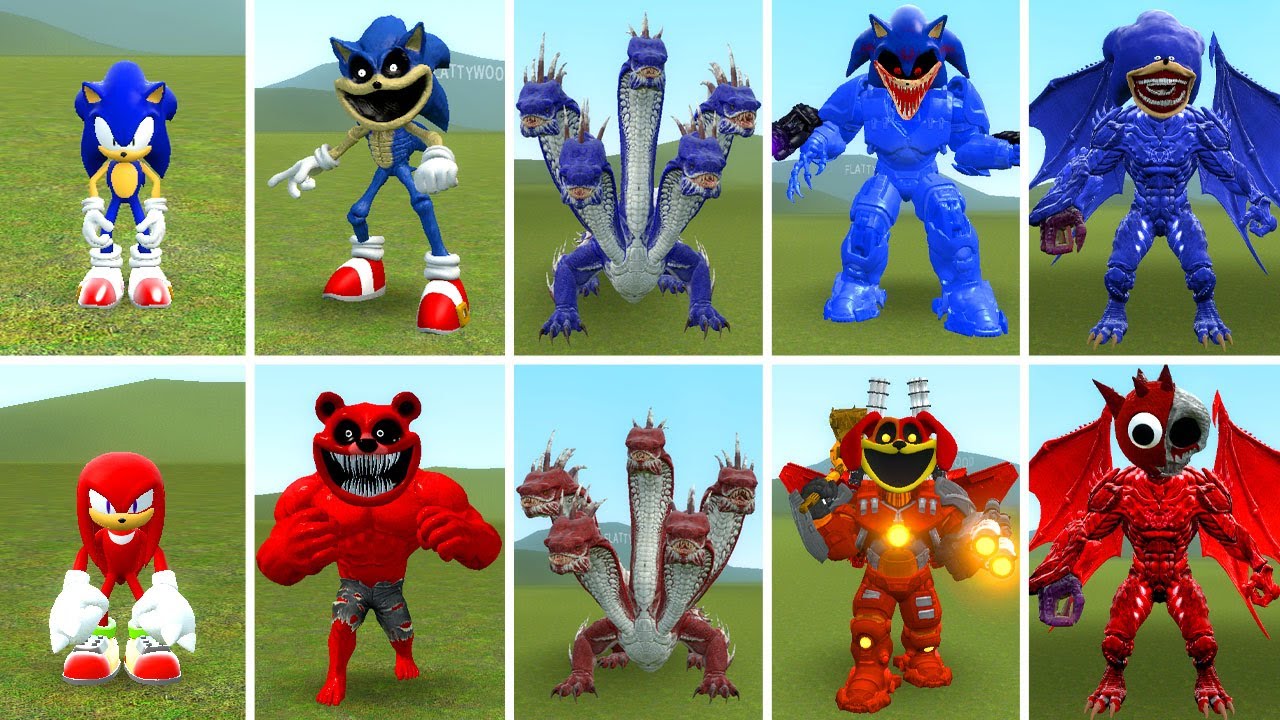 SUPER SONIC TEAM vs SHIN SONIC GIANT | GMod Battle