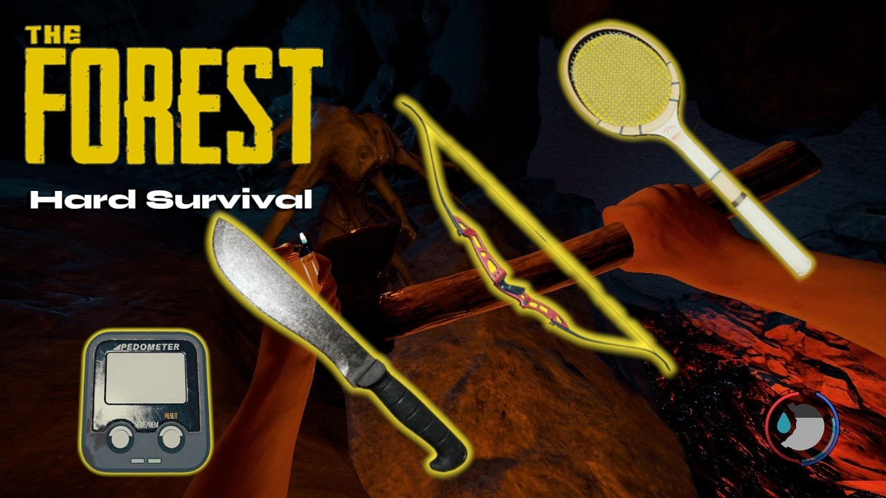 Snatching All Chasm Cave's Weapons, still on day 4 | The Forest Hard Survival