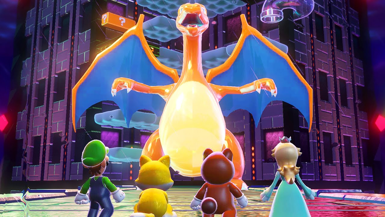 What Happens when Charizard is the Final Boss in Super Mario 3D World? (HD)