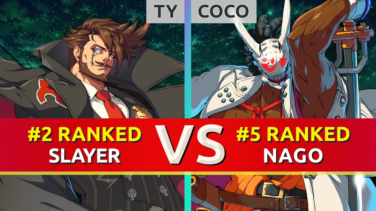 GGST ▰ TY (#2 Ranked Slayer) vs COCO (#5 Ranked Nagoriyuki). High Level Gameplay