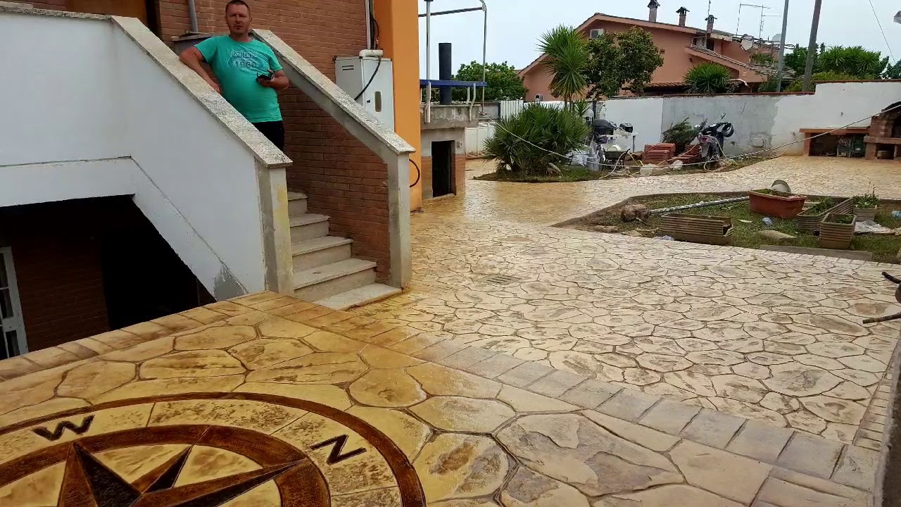 Pavimento in cemento stampato Roma