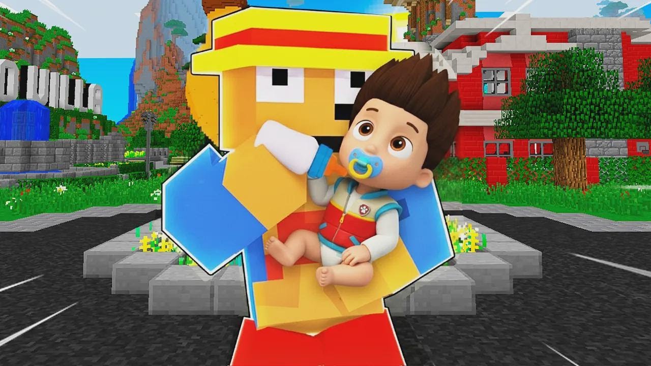 We Took Care of Baby Ryder from PAW Patrol in Minecraft!