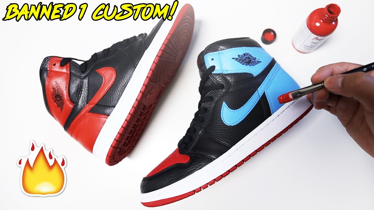 AIR JORDAN 'BANNED' 1 CUSTOM TUTORIAL! 🎨