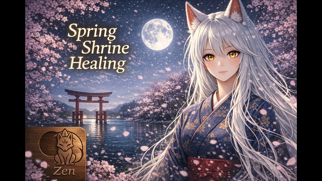 Spring Shrine Healing 🌸 Japanese Koto Relaxing Music for Sleep & Study (90min)