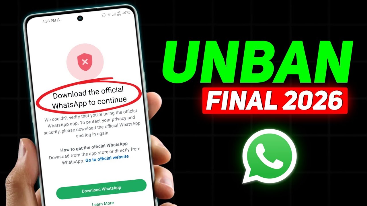Download the official Whatsapp to Continue Problem New Solution 2026 | Fix Whatsapp Login New 2026