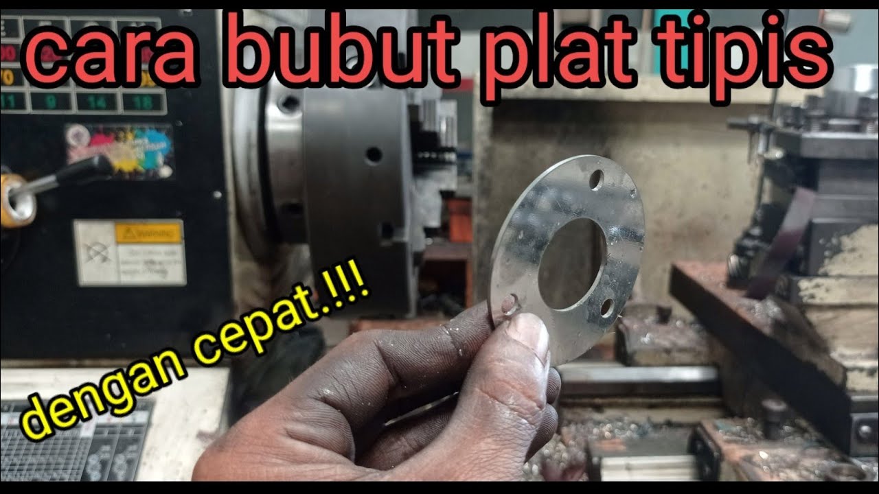 Cara bubut plat tipis | idea for your workshop | bubut besi | buat ring persegi jadi bulat stenlish