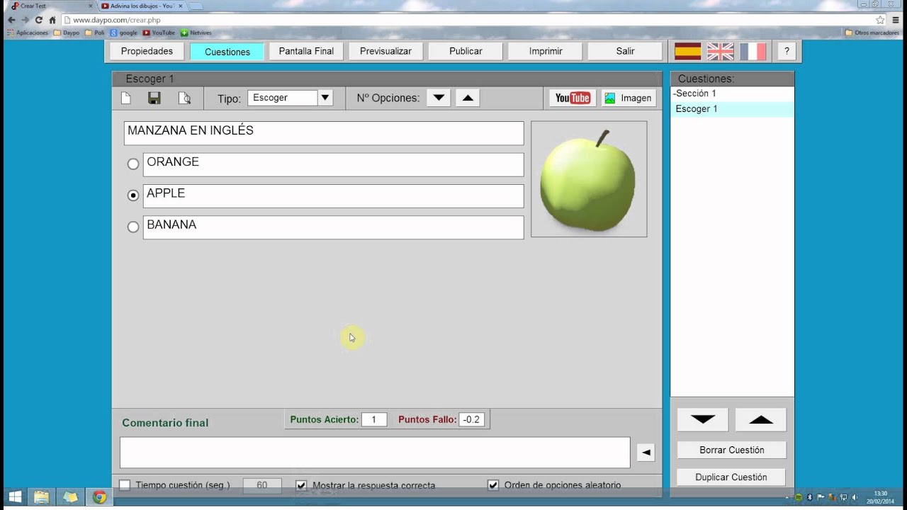 Videotutorial daypo - Cómo hacer un test parte 2