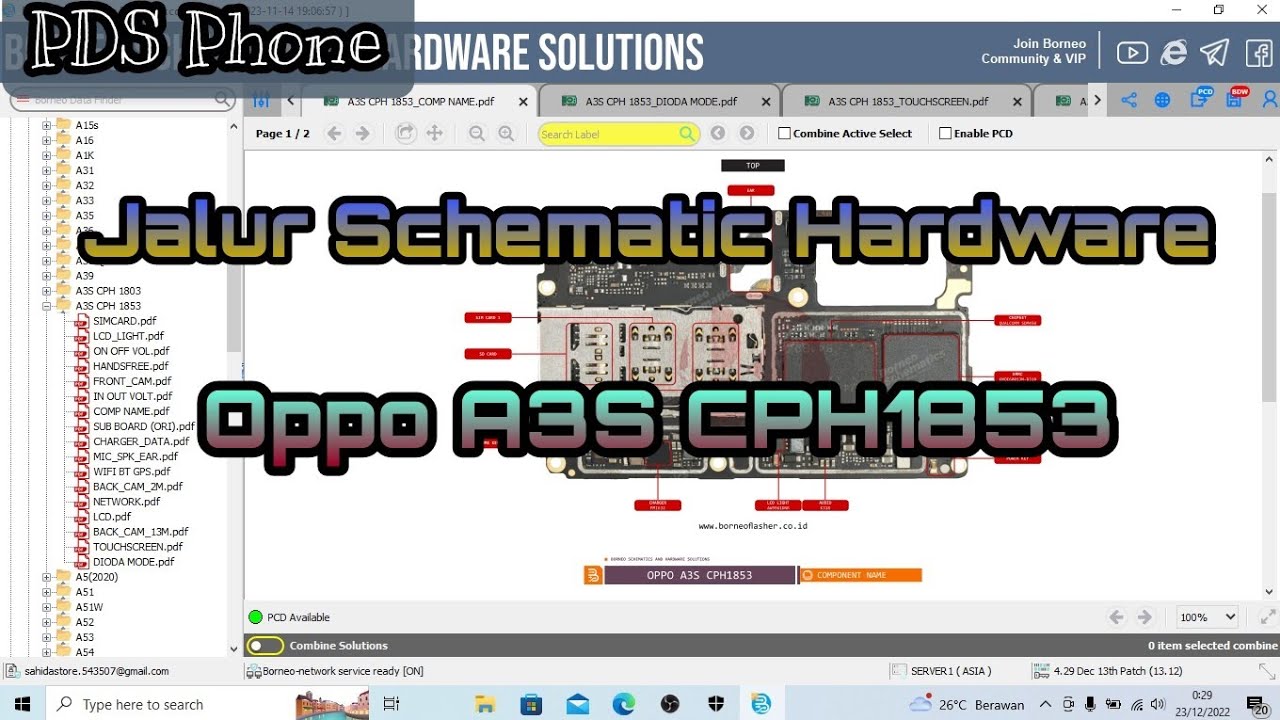 Jalur Schematic Hardware Oppo A3S CPH1853