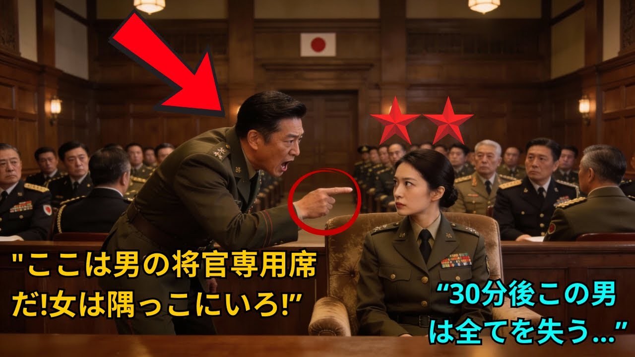 「ここは男の席だ！」初の女性群長を侮辱した傲慢な一佐。だが、彼女が放った一言と”最強の部下たち”の登場で、男のキャリアは音を立てて崩壊した。