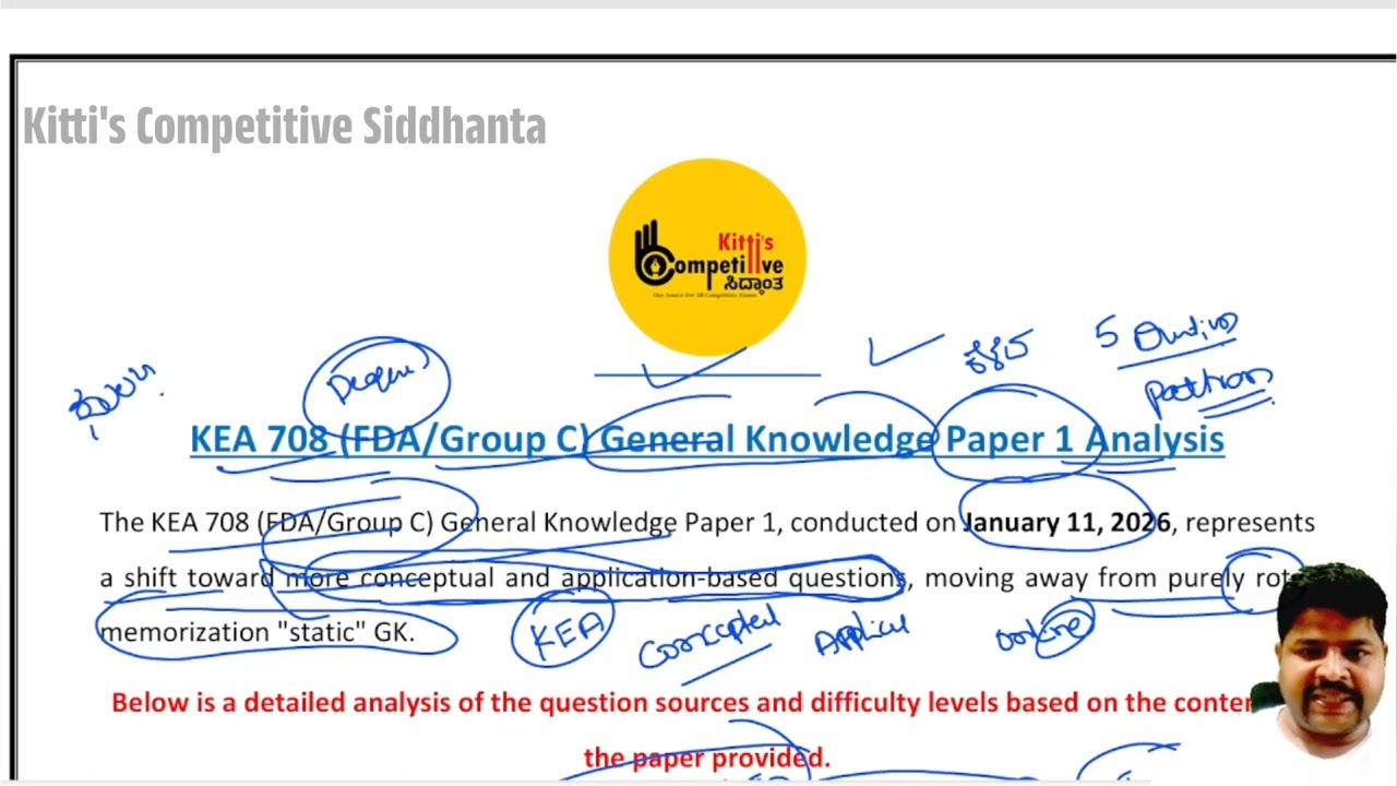 KEA FDA 708 Posts Question Paper Analysis | Difficulty Level, Sources & Strategy