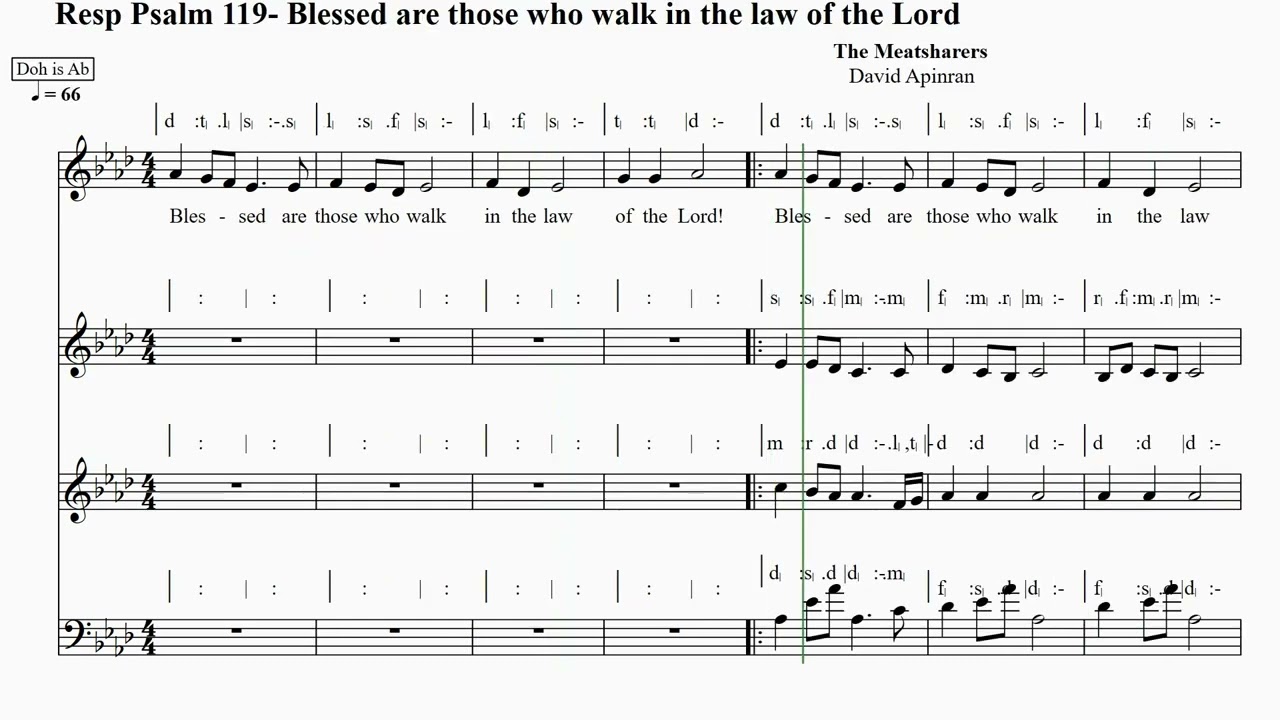 Resp Psalm 119  Blessed are those who walk in the law of the Lord