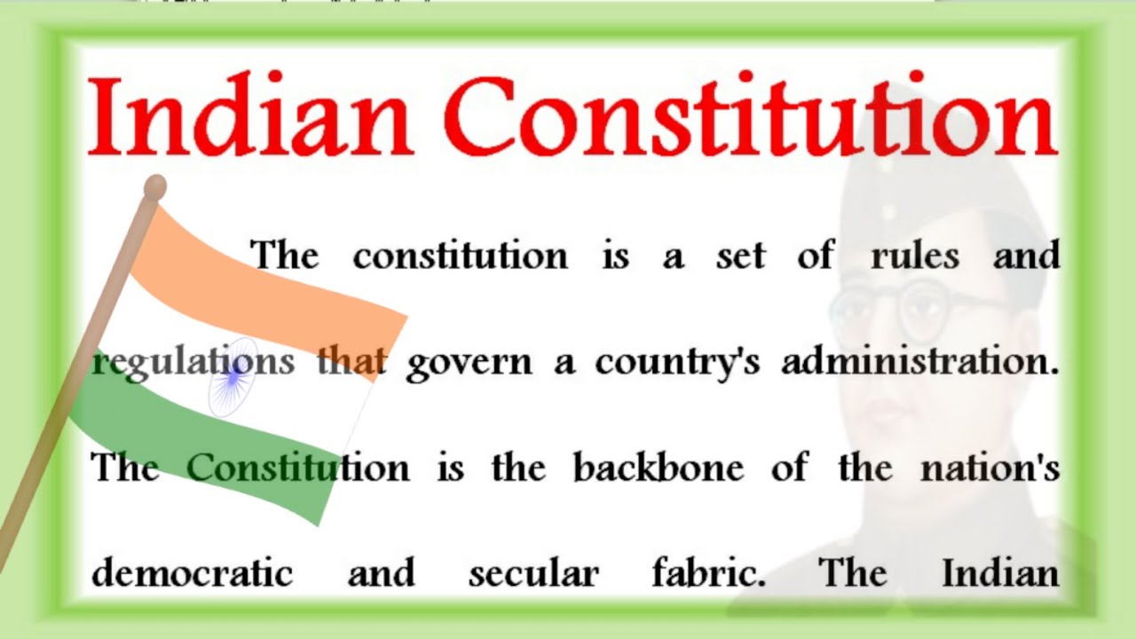 Indian constitution essay / speech in English 2023 essay on constitution of India speech in English
