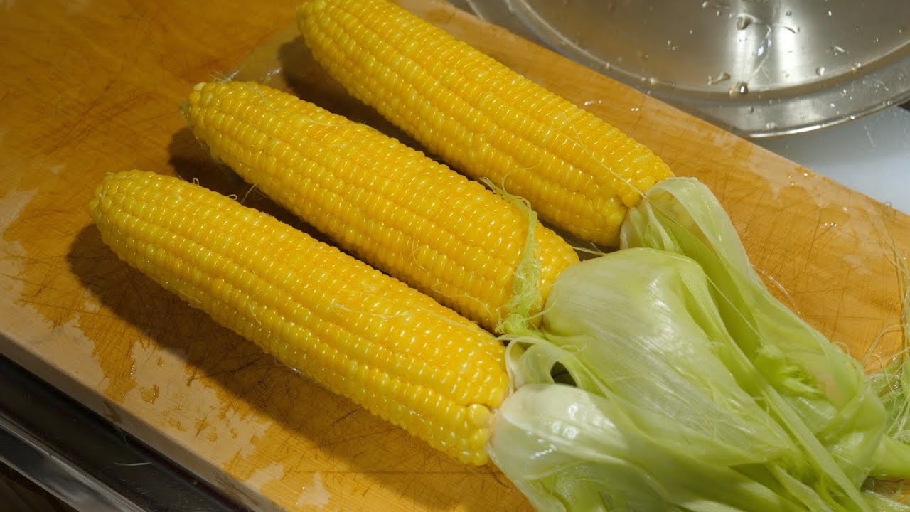 朝ごはん作ってみた『朝取れコーンの自家製スープ』