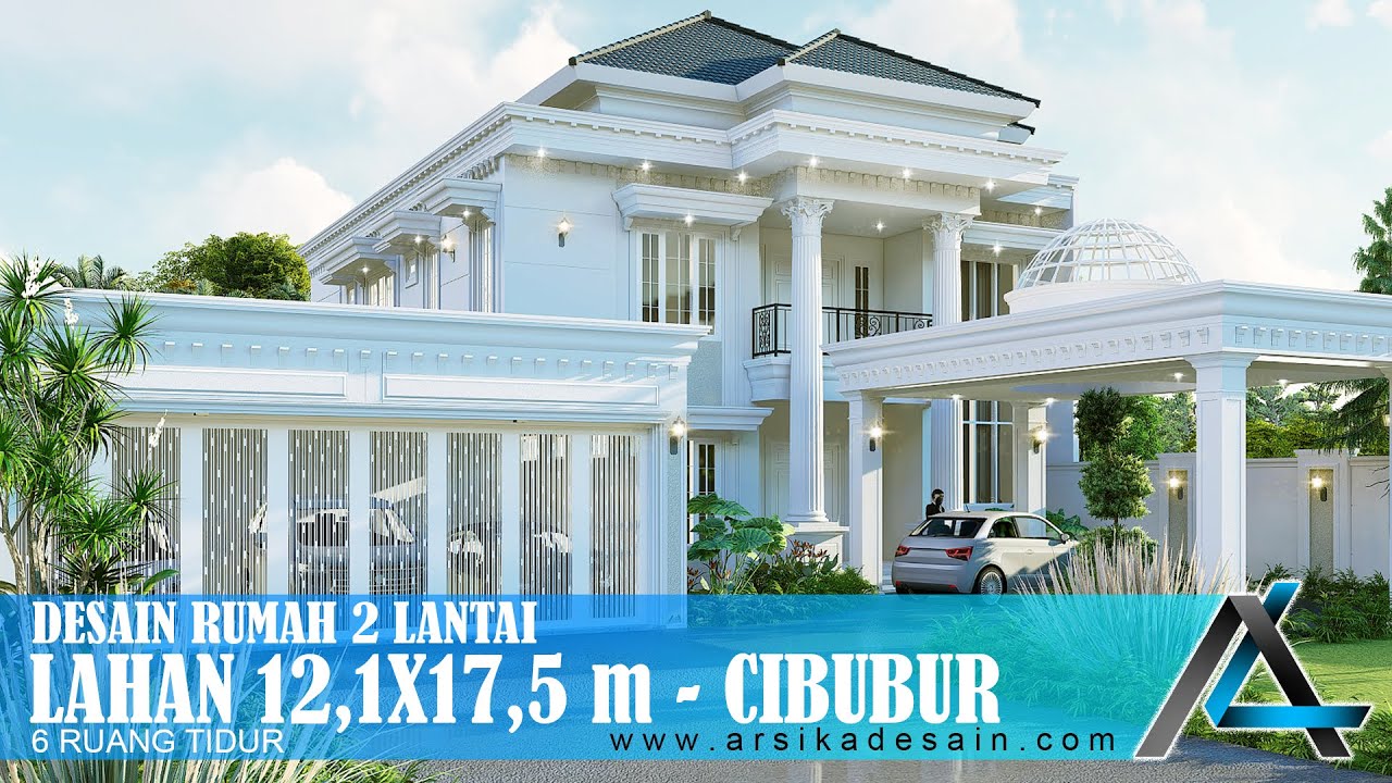 DESAIN RUMAH 12,1 x 17,5 METER I CIBUBUR – DESAIN RUMAH KLASIK MODERN#jasaarsitek #jasadesain