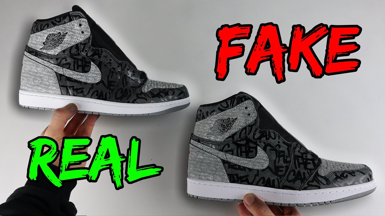 REAL VS FAKE! NIKE AIR JORDAN 1 REBELLIONAIRE SNEAKER COMPARISON!