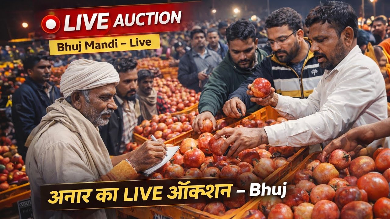 !किसानों और व्यापारियों के बीच सीधी बोली, असली मंडी का माहौल और आज का ताज़ा अनार भाव —