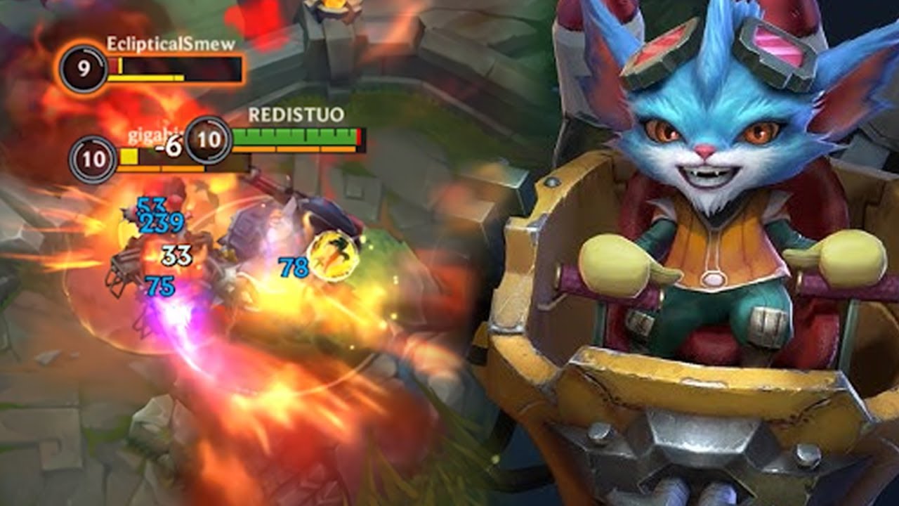 Wild Rift Rumble Mid Lane Gameplay (Build & Runes)