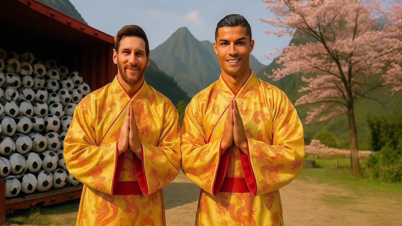 From Football to Kung Fu Ronaldo & Messi Build Stadium for Kids!⚽🙏