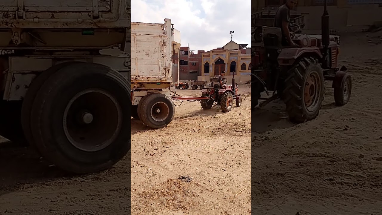 فيديو كمبله لاول مره جرار صيني هايسحب عربيه نقل ولاكن الكارسه ف الاخر