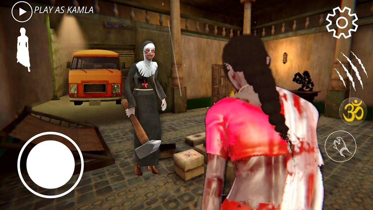 PLAYING AS KAMLA IN EVIL NUN || KAMLA FOUND A SECRET VAN ESCAPE 