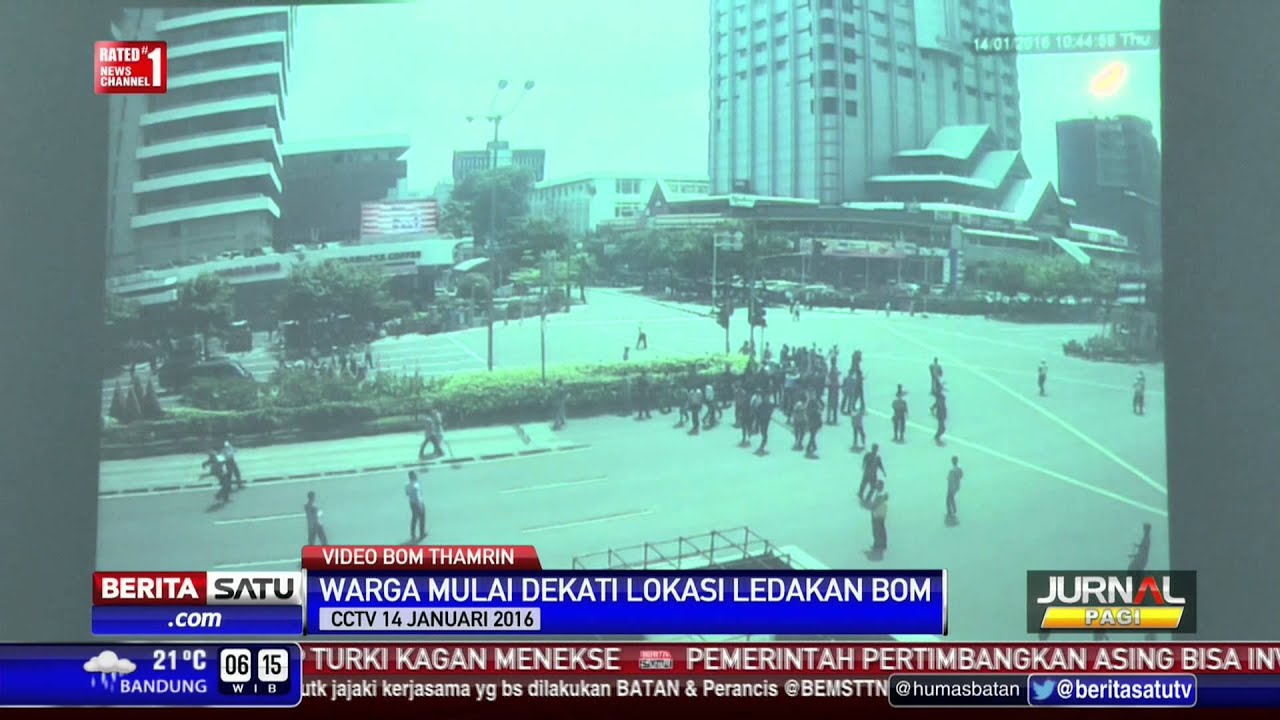 Urutan Ledakan di Jalan Thamrin Terekam CCTV