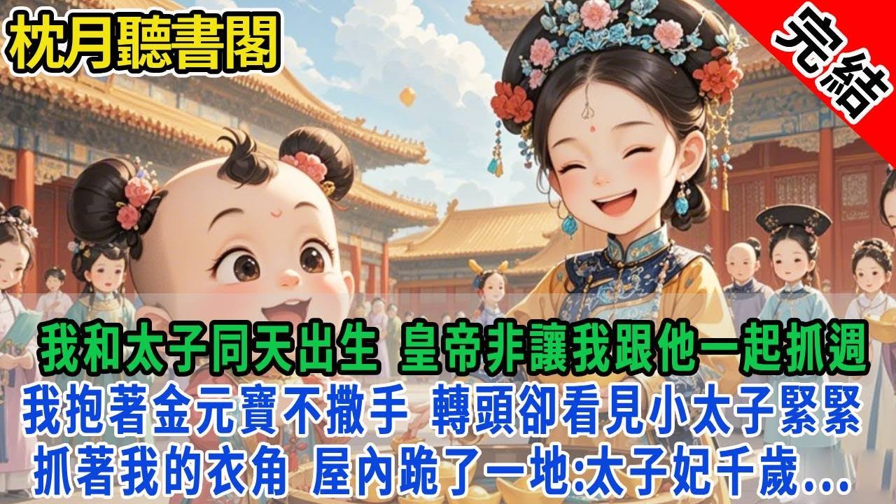 【完結古言】我和太子同天出生，皇帝非要讓我跟他一起抓週。我抱著金元寶不撒手，轉頭，看見小太子緊緊抓著我的衣角。屋內跪了一地：太子妃千歲...#古言 #完結  #情感 #故事頻道 #甜文 #團寵 #甜寵