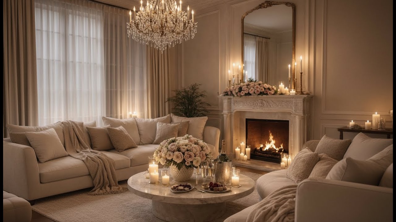 Romantic Dinner Jazz by the Fireplace 🔥 Candlelight Instrumental Music