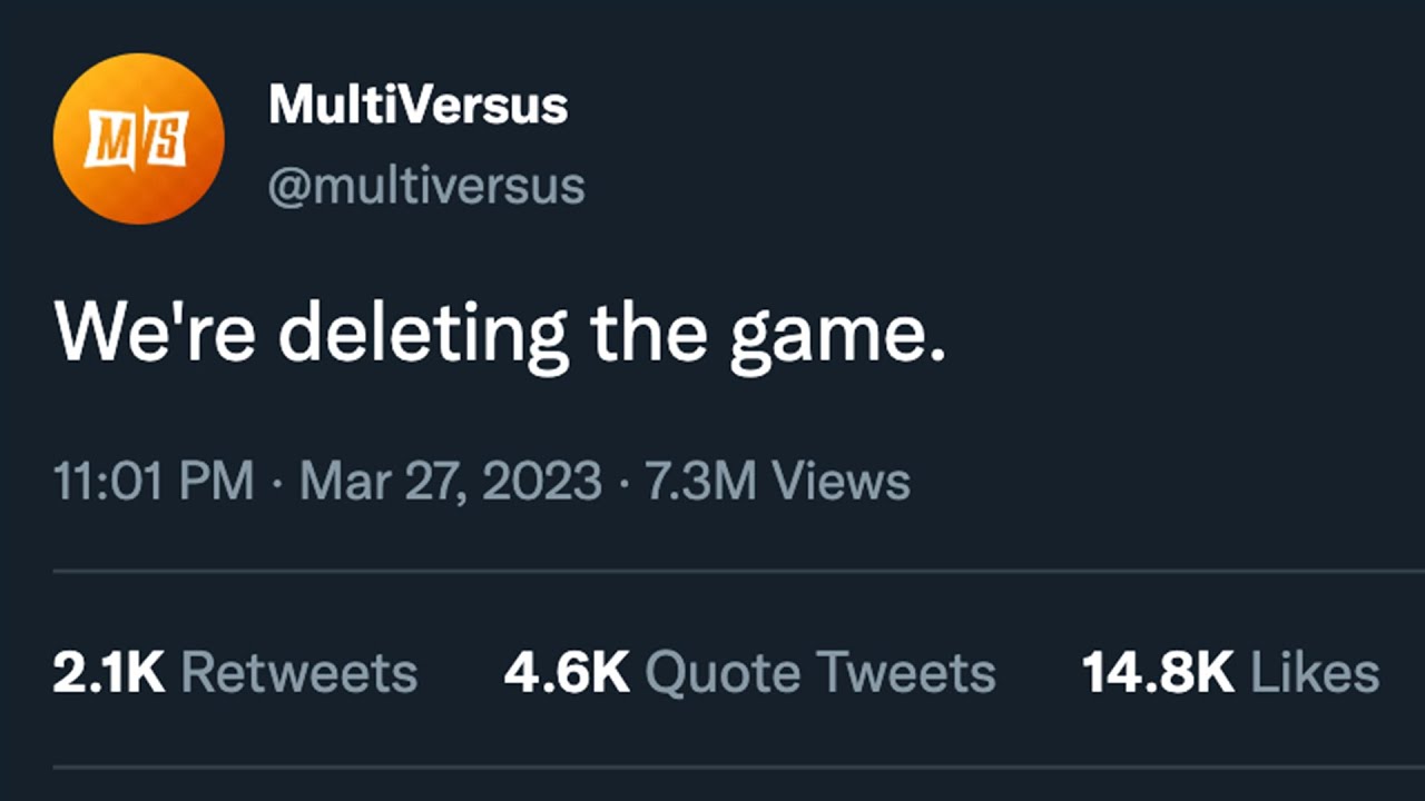 MultiVersus Pulled The Plug.