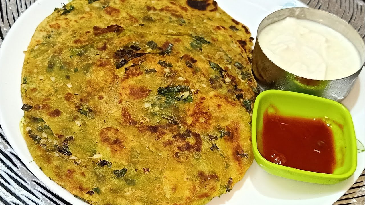 हरे प्याज का पराठा, Spring onion parantha, crispy parantha @ShobhaRasoiKiRecipes